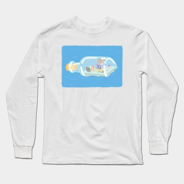 Quarantine Long Sleeve T-Shirt by Gus the little guy